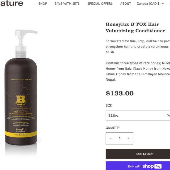 Tweak'd by Nature Supersize Shampoo & Conditioner - 🐝 Honeylux B’TOX - Picture 3 of 3